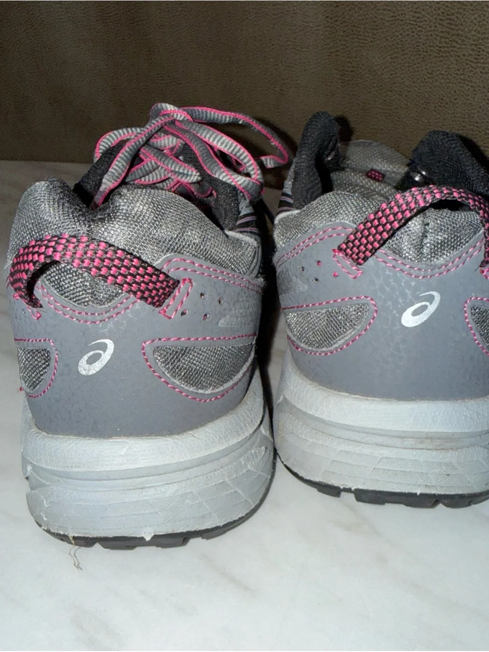 ASICS Gel-Venture 6 Running Shoes T7G6N Gray Silver Pink Women's US Size 9